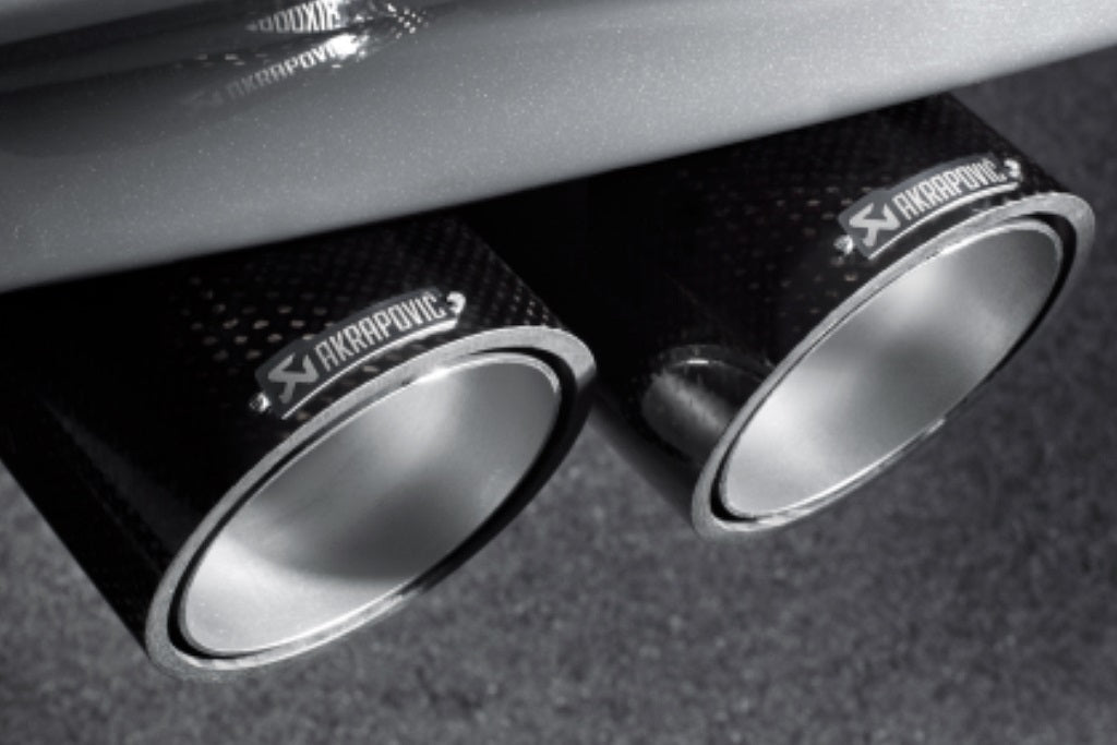 E82 1M Coupe Slip-On Exhaust System w/ Carbon Tail Pipe Set (Titanium)