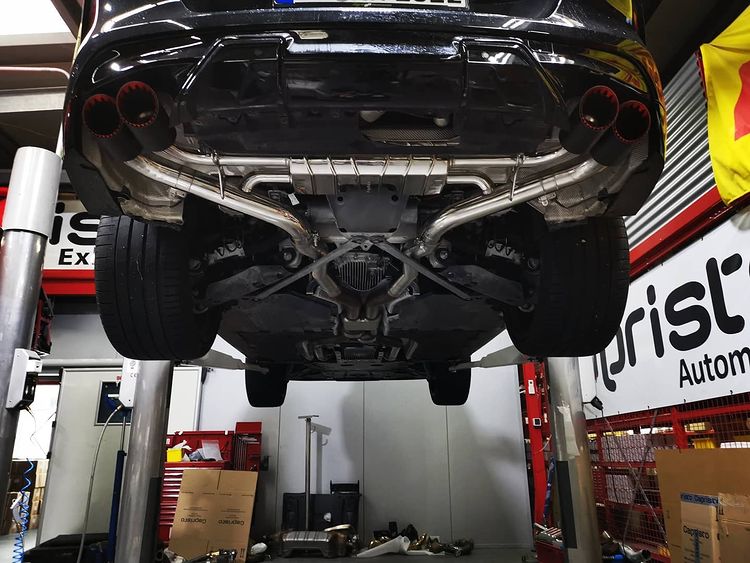 BMW X5/6M (G05/06) - Exhaust System, OPF Spare MidPipes + Carbon Tips (OE Actuators)
