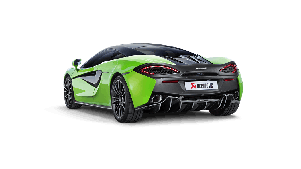 McLaren 540C / 570S Spider / 570GT Slip-On Exhaust System w/ Carbon Tail Pipe Set (Titanium)