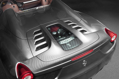 Ferrari 458 Spider - Carbon Fiber + Glass Bonnet