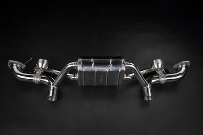 Porsche 718 GT4RS - SET: Valved Muffler, 100 Cell OPF Replacement, Performance Headers + Wicrom Tips