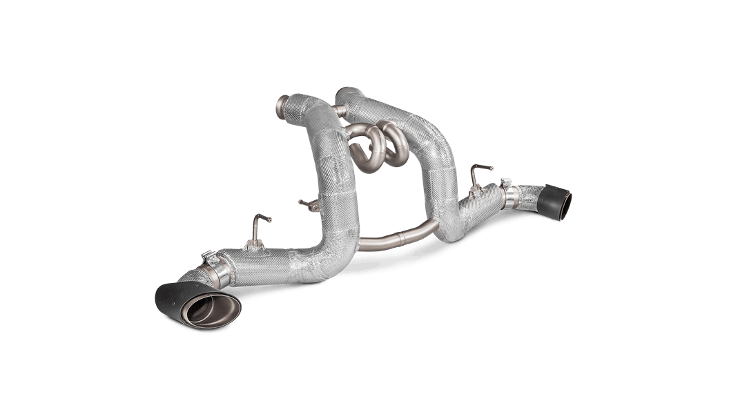 McLaren 540C / 570S Spider / 570GT Slip-On Exhaust System w/ Carbon Tail Pipe Set (Titanium)