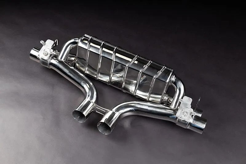 Porsche 536.1/2 Cayenne V8TT - Valved Exhaust, MidSilencer Spares + OEM Tips (OE Actuators)