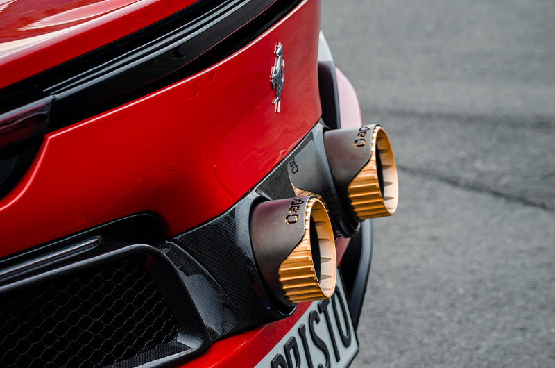 Ferrari 296 - Carbon Fiber Twin Tailpipe Conversion (OEM/Capristo)