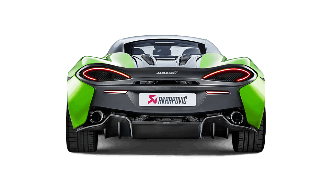 McLaren 540C / 570S Spider / 570GT Slip-On Exhaust System w/ Carbon Tail Pipe Set (Titanium)