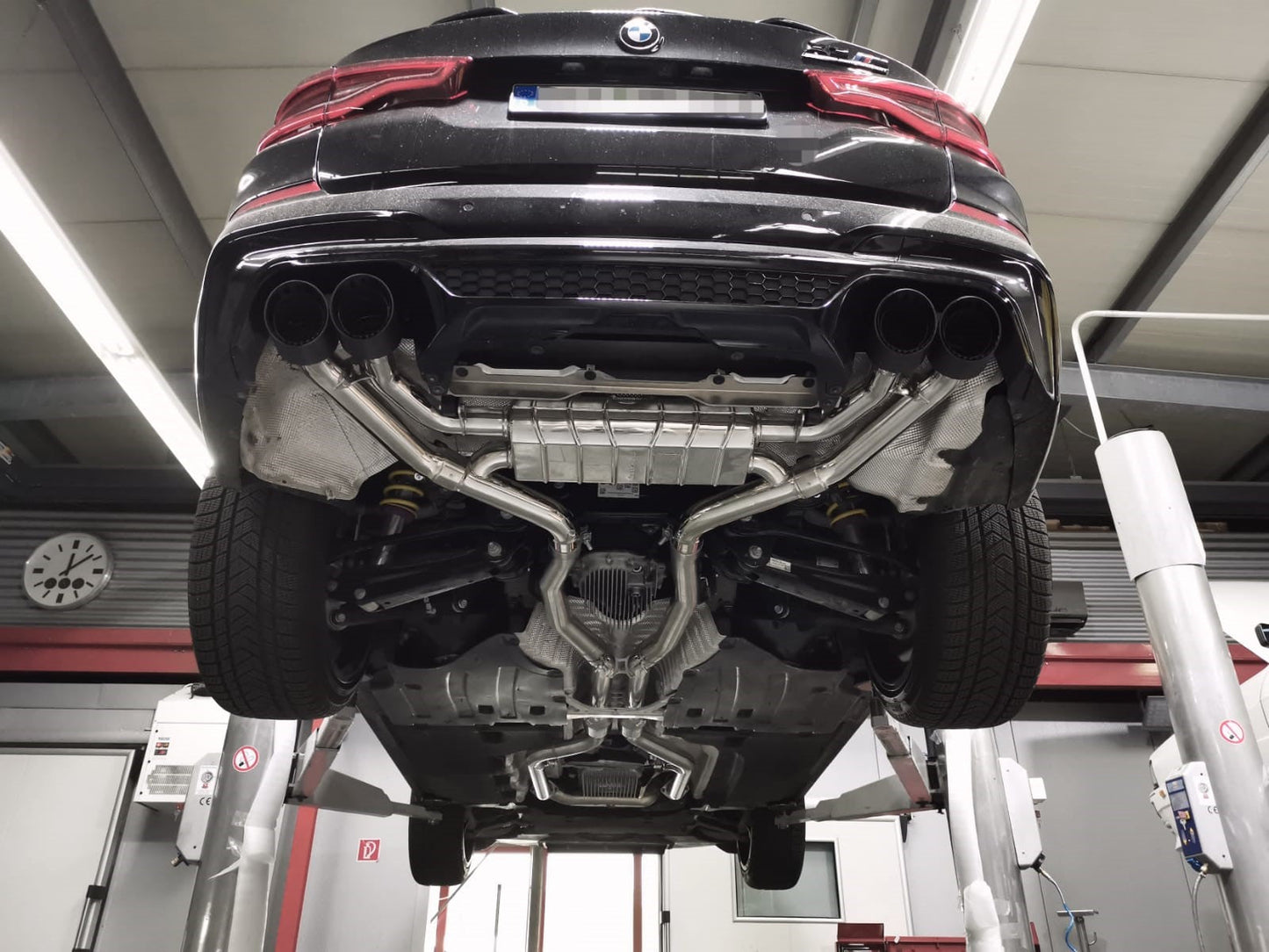 BMW X3M Competition (G01/F97) - Exhaust System, 200 Cell Midpipe + Carbon Tips (OE Acutators)