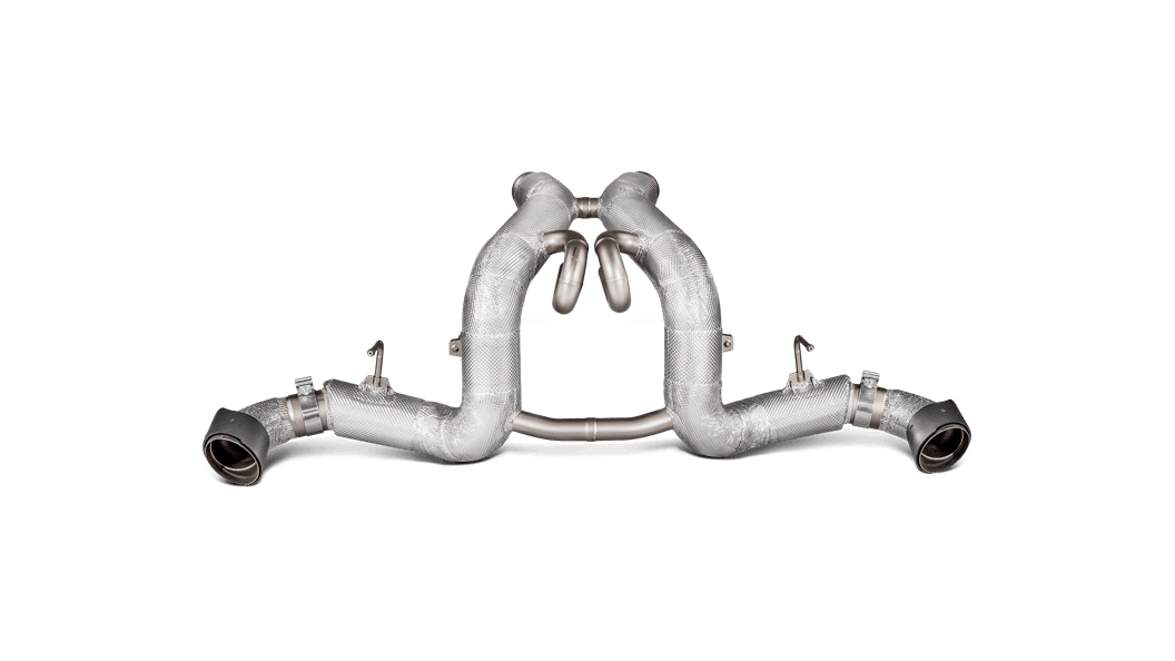 McLaren 540C / 570S Spider / 570GT Slip-On Exhaust System w/ Carbon Tail Pipe Set (Titanium)