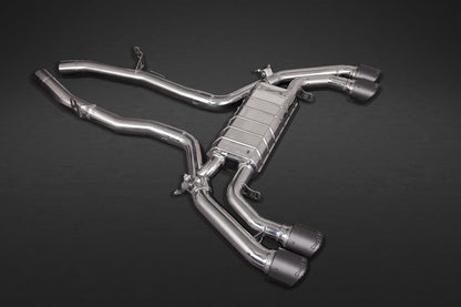 BMW X3M Competition (G01/F97) - Exhaust System, 200 Cell Midpipe + Carbon Tips (OE Acutators)