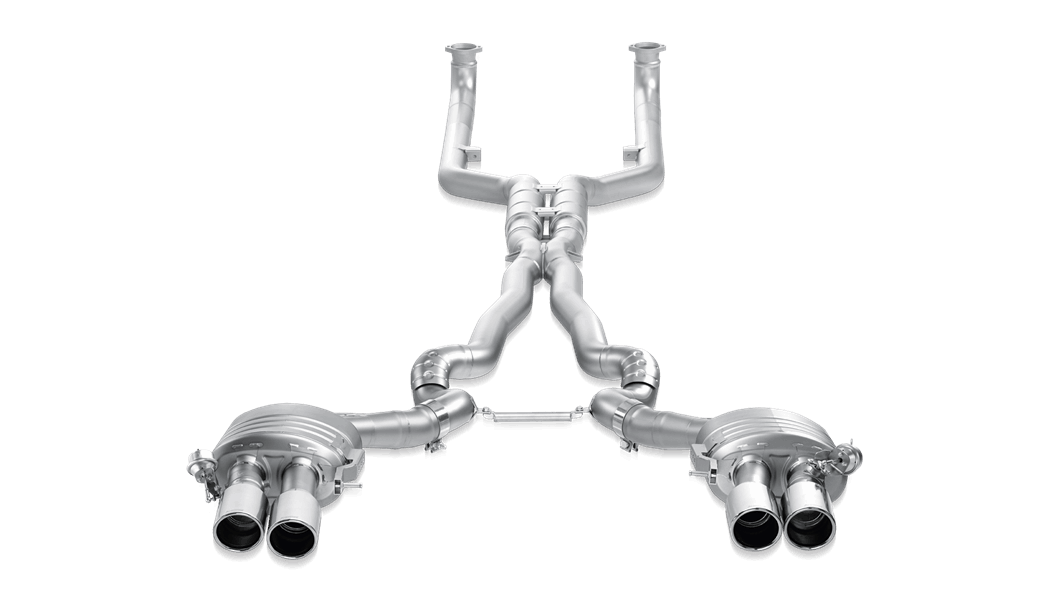 F10 M5 Evolution Exhaust System w/ Carbon Tail Pipe Set (Titanium)