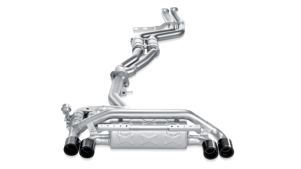 E82 1M Coupe Evolution Exhaust System w/ Carbon Tail Pipe Set (Titanium)