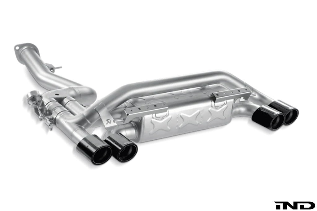 E82 1M Coupe Slip-On Exhaust System w/ Carbon Tail Pipe Set (Titanium)
