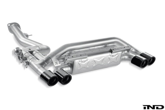 E82 1M Coupe Slip-On Exhaust System w/ Carbon Tail Pipe Set (Titanium)