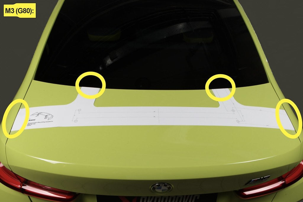 G8X M2 / M3 / M4 Carbon Adjustable Rear Swan Neck Wing (Requires Additional Fitting Kit)
