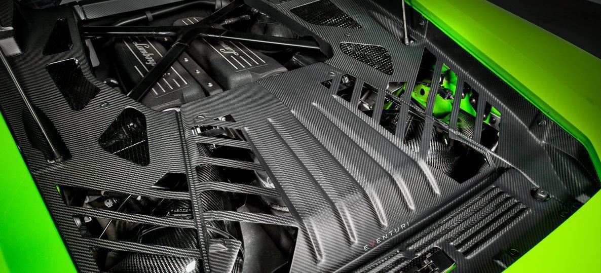 Eventuri Satin Carbon Engine Cover Set for Lamborghini Huracan [EVE-HCN-CFM-ENG]