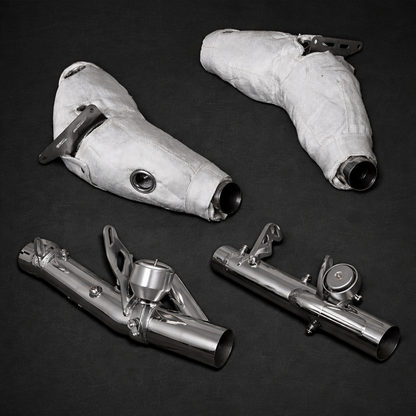 Ferrari F8 - SET: Valved Exhaust, OPF Spare & Downpipes + Heat Protection