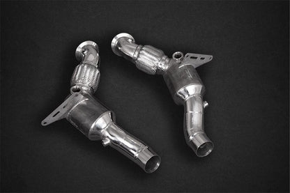 Ferrari F8 - SET: Valved Exhaust, OPF Spare & Downpipes + Heat Protection