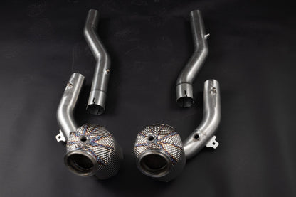 Ferrari Roma - Sport Cat Downpipes + Heat Protection