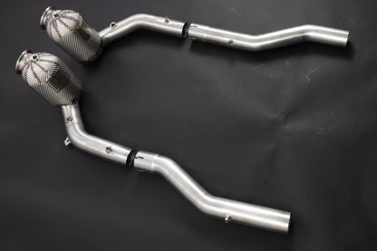 Ferrari Roma - Cat Spare Downpipes + Heat Protection