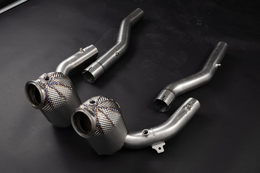 Ferrari Roma - Sport Cat Downpipes + Heat Protection