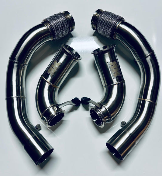 S63 Catless Race Downpipes – F95/F96 X5M & X6M (Non LCI)