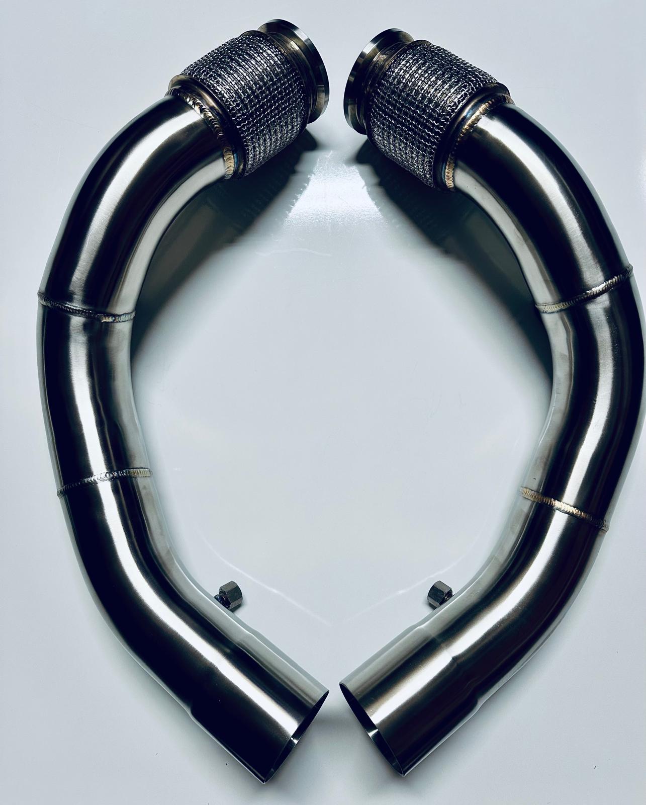 S63 Catless Race Downpipes – F95/F96 X5M & X6M (Non LCI)