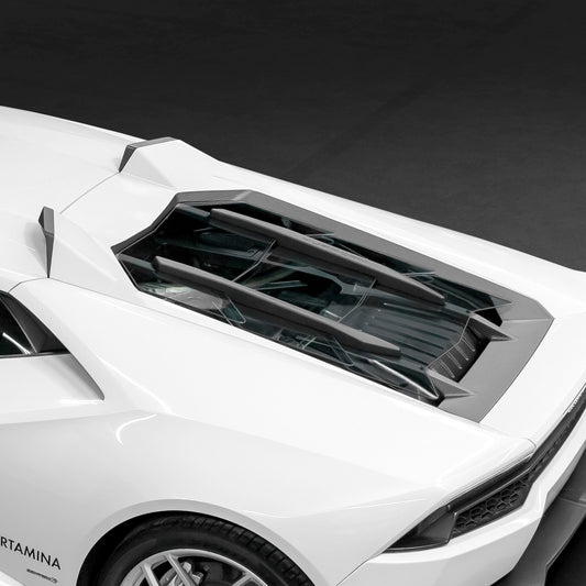 Lamborghini Huracan - Carbon Fiber + Glass Bonnet (With Scoops)