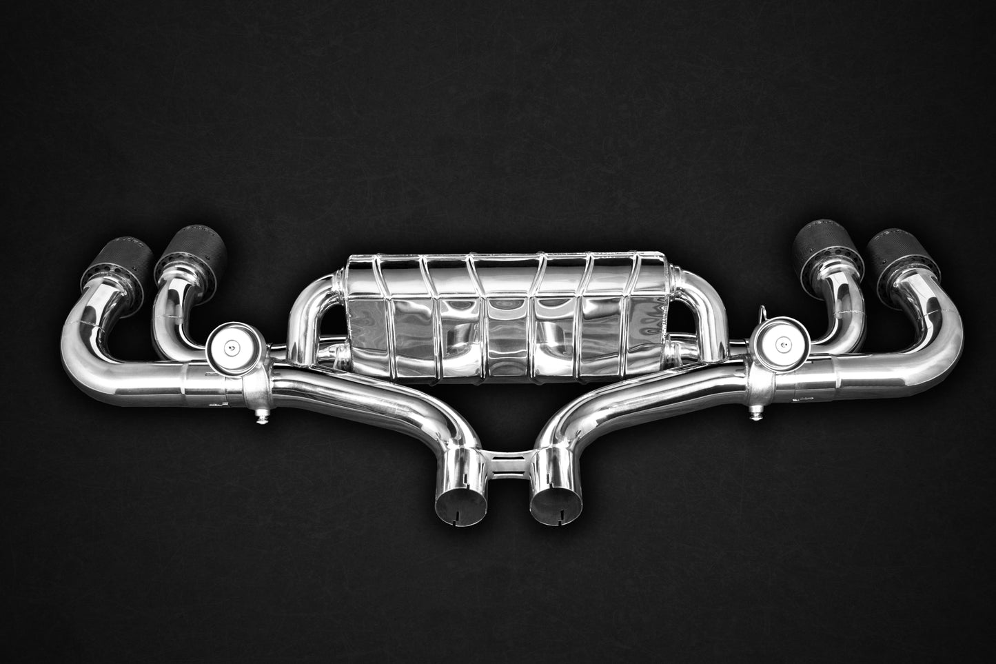 Porsche 536 Cayenne S 2.9 (19+) - Valved Exhaust, MidSilencer Spares + Carbon Tips (CES3)