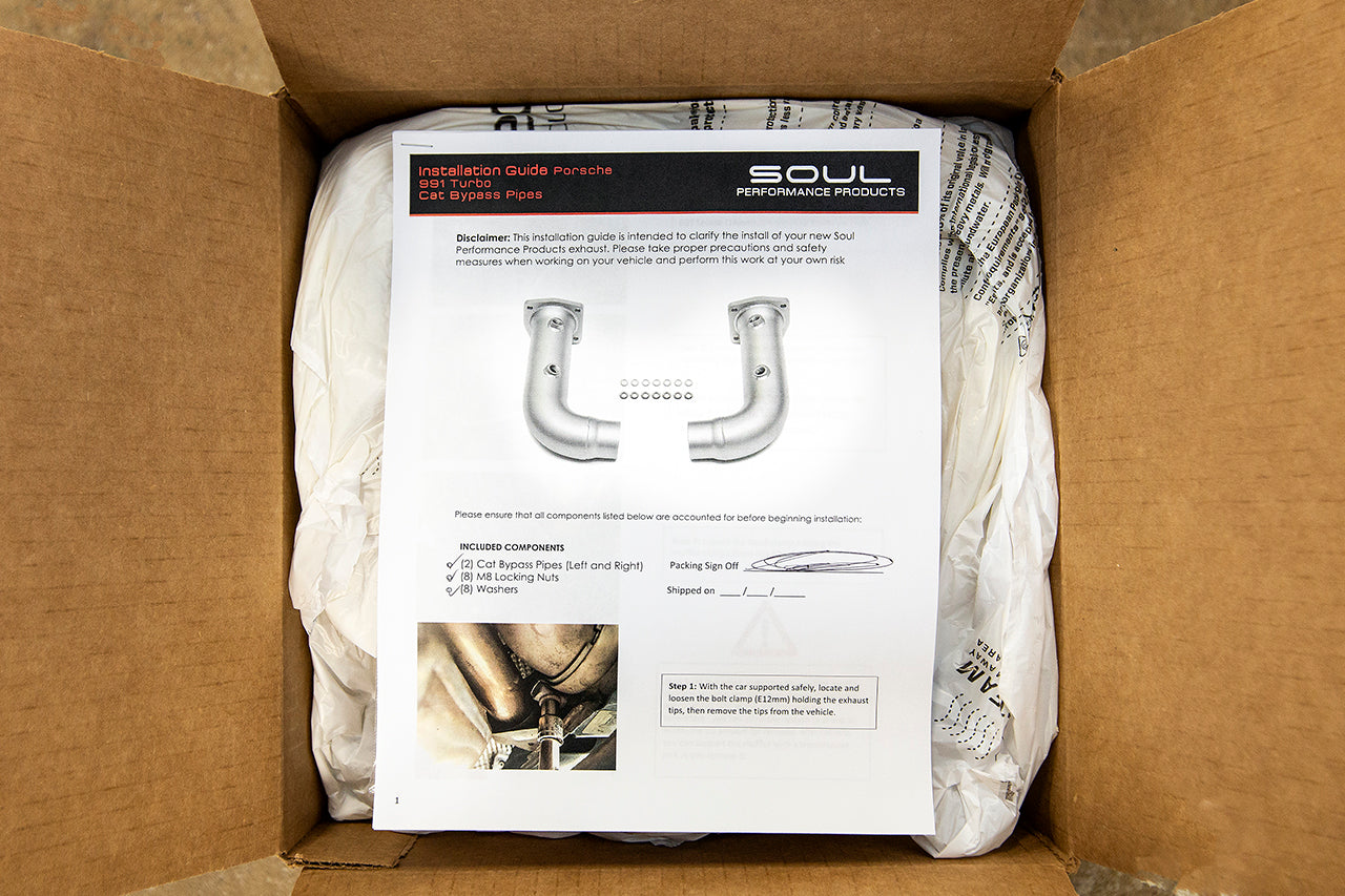Porsche 991 Turbo Cat Bypass Pipes