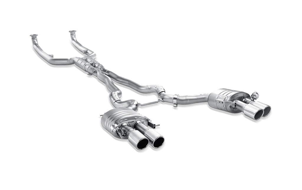 F06 M6 Evolution Exhaust System w/ Carbon Tail Pipe Set (Titanium)