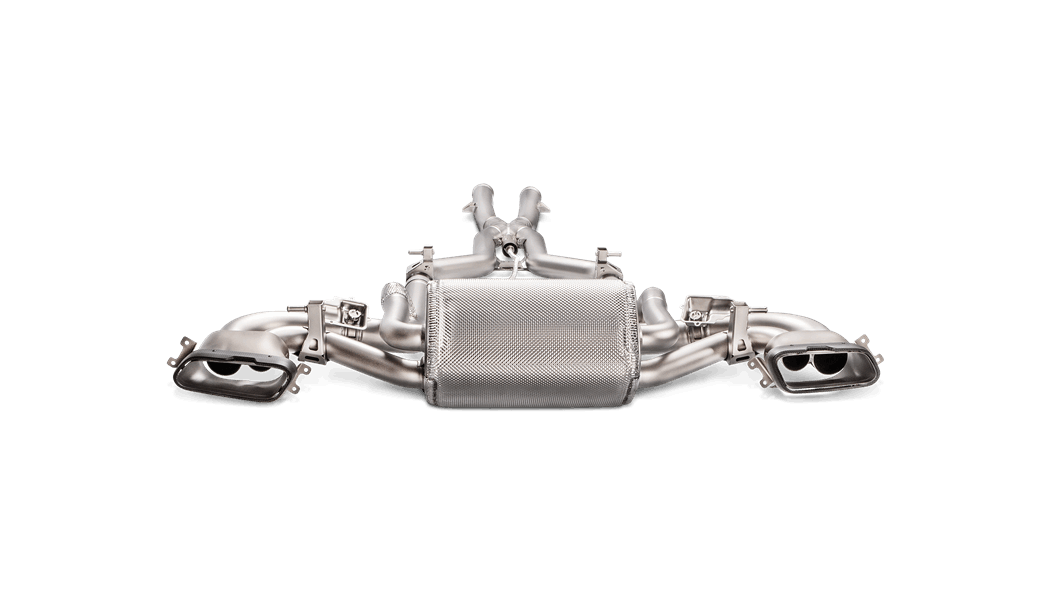 R190 AMG GT / GT S / GT C Evolution Exhaust System w/ Carbon Tips (Titanium)
