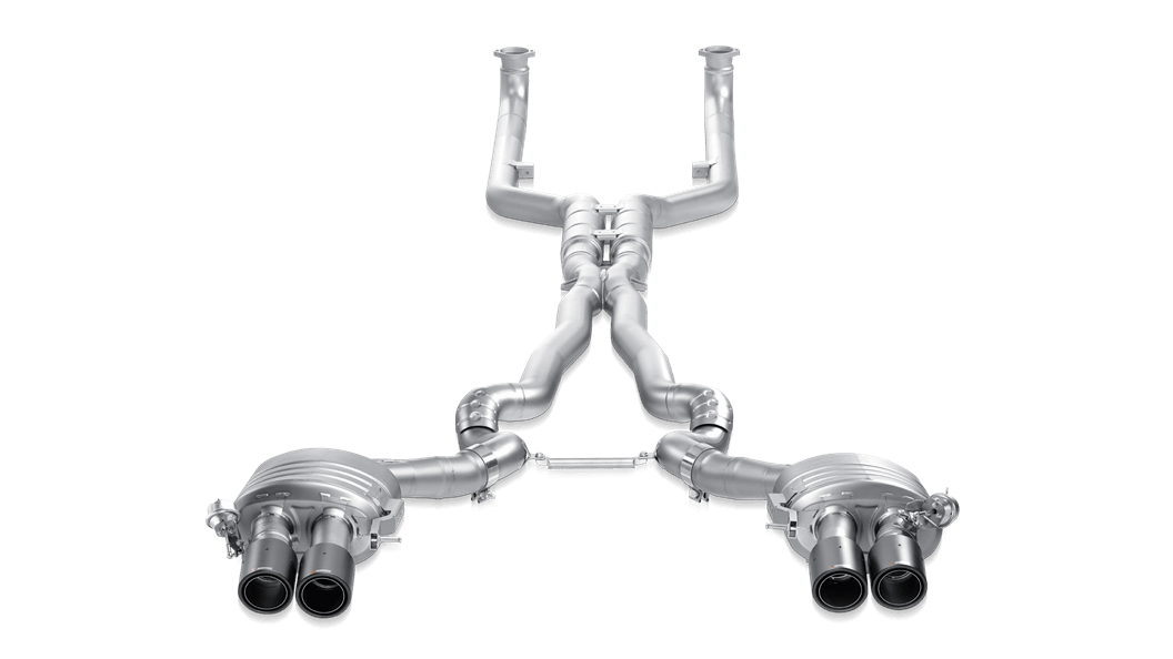 F10 M5 Evolution Exhaust System w/ Carbon Tail Pipe Set (Titanium)
