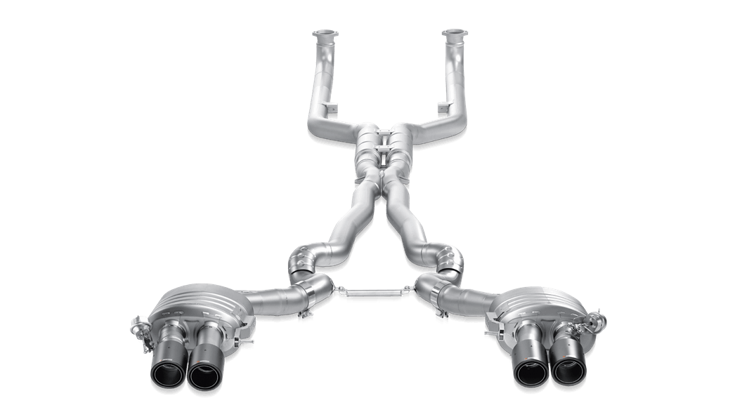 F12 / F13 M6 Evolution Exhaust System w/ Carbon Tail Pipe Set (Titanium)