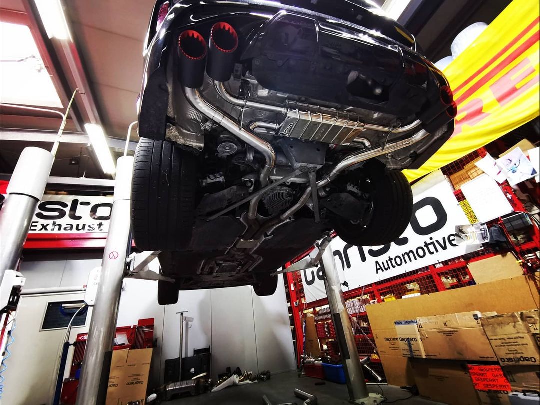 BMW X5/6M (G05/06) - Exhaust System, OPF Spare MidPipes + Carbon Tips (OE Actuators)