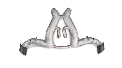 McLaren 540C / 570S Spider / 570GT Slip-On Exhaust System w/ Carbon Tail Pipe Set (Titanium)