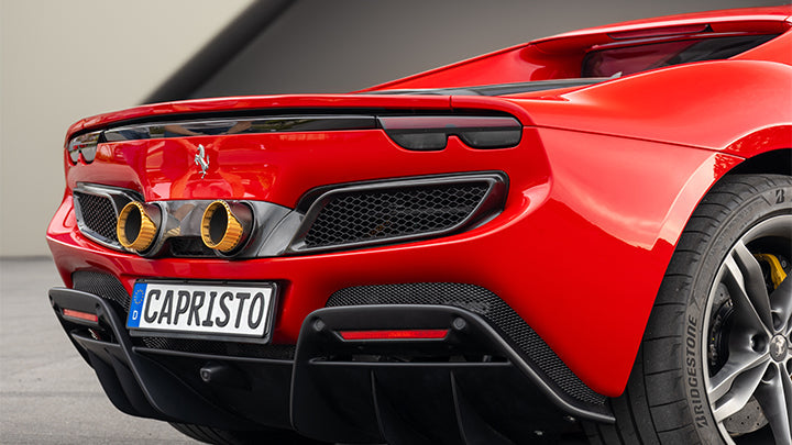 Ferrari 296 - Carbon Fiber Twin Tailpipe Conversion (OEM/Capristo)