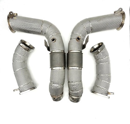 S68 G90 M5 Catless Race Downpipes